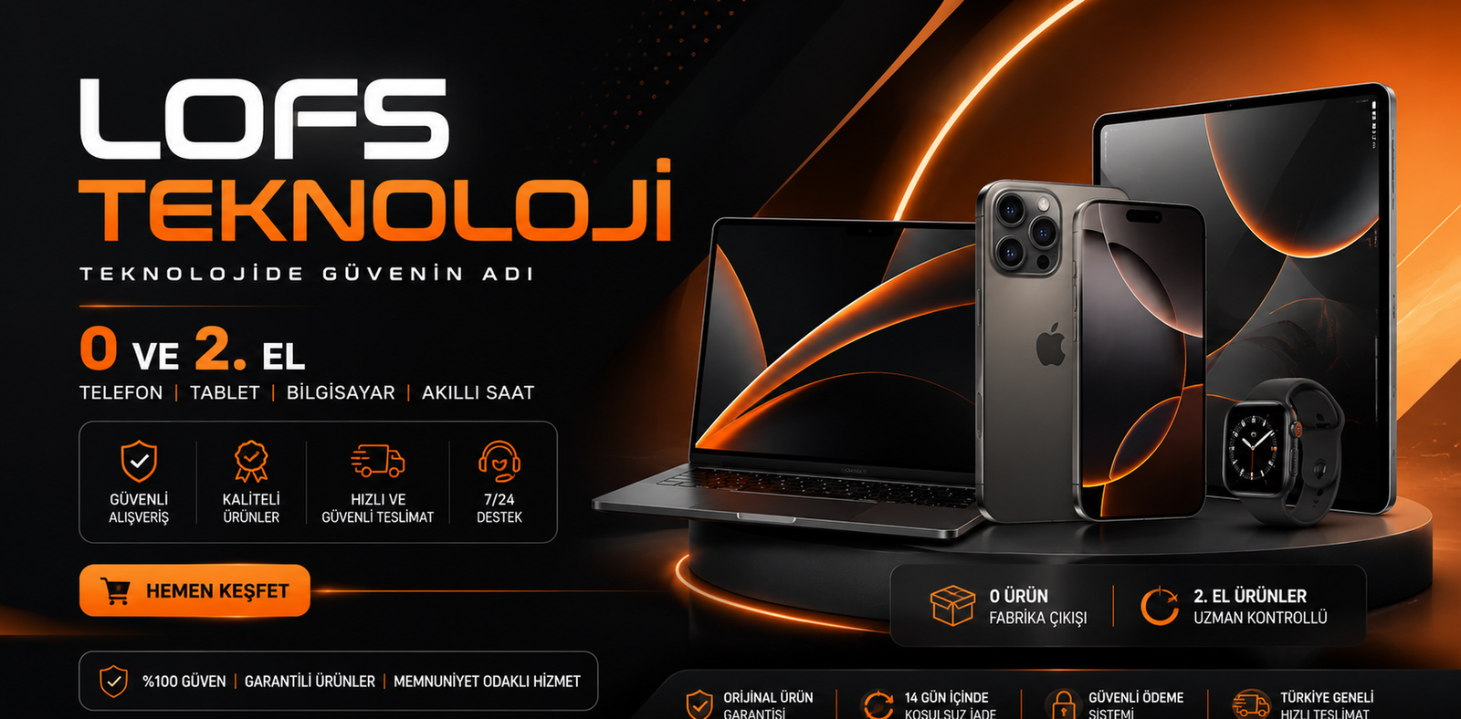 LOFS Teknoloji — sıfır ve 2. el telefon, tablet, bilgisayar ve akıllı saat